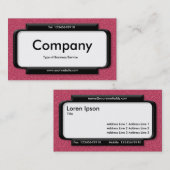 パネスタイリッシュル – 赤エンボステクスチャ 名刺 (正面/裏面)