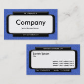 パネスタイリッシュル – 青エンボステクスチャ 名刺 (正面/裏面)