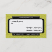 パネスタイリッシュル – 黄色のエンボステクスチャ 名刺 (裏面)