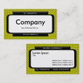 パネスタイリッシュル – 黄色の布のテクスチャ 名刺 (正面/裏面)