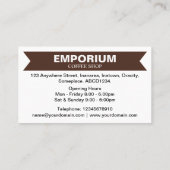 パネスタイリッシュル – Coffee 4C2A1E (eggshell) 名刺 (裏面)