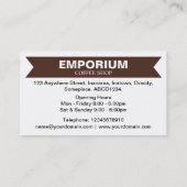 パネスタイリッシュル – Coffee 4C2A1E (eggshell) 名刺 (裏面)