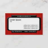 パネスタイリッシュル – Red Fabric Texture 名刺 (裏面)