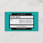 パネスタイリッシュルII – シアンファブリックテクスチャ 名刺 (裏面)