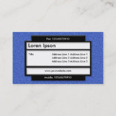 パネスタイリッシュルII – 青エンボステクスチャ 名刺 (裏面)