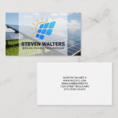 パネモダンル太陽のロゴ | エコ技術 名刺 (正面/裏面)