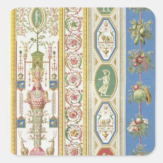 パネルからラファエルLoggia at the Vatican, engr スクエアシール (正面)