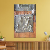 パネルは手離れのドア、12世紀（ブロンツ） キャンバスプリント (インサイチュ (リビング))