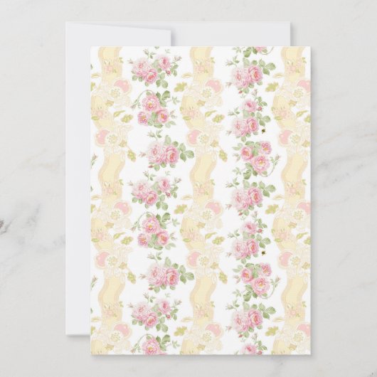 パネルカード ポーレット トワール ストライプ バターカップ 招待状 (正面)