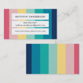 パネルストリップはっきりしたカラフルレストライプインボーモダン 名刺 (正面/裏面)