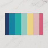 パネルストリップはっきりしたカラフルレストライプインボーモダン 名刺 (裏面)