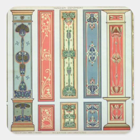 パネルデザイン、「モダンオーナメント」puのプレートXII スクエアシール (正面)