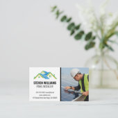 パネル太陽のエンジニア検査 | ホームエナジーロゴ 名刺 (スタンド正面)