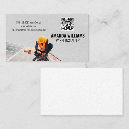 パネル太陽の技術者 名刺 (正面/裏面)