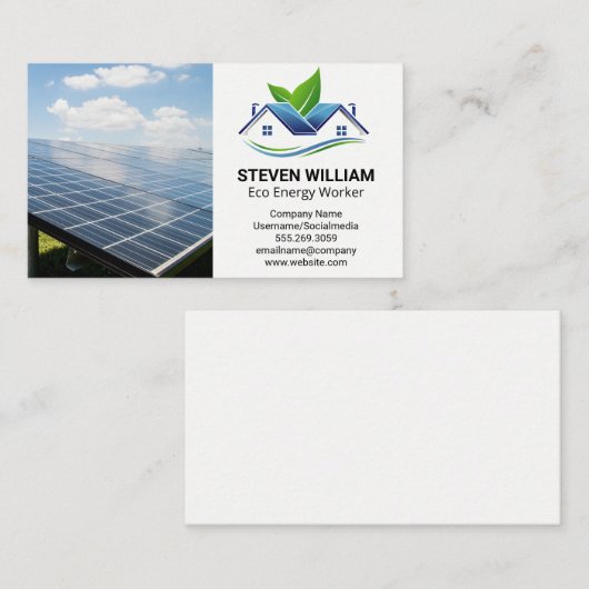 パネル太陽の |エコホームインストーラー 名刺 (正面/裏面)