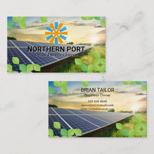 パネル太陽の | エナジロゴ 名刺 (正面/裏面)