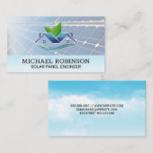パネル太陽の | 雲と空エコホーム 名刺 (正面/裏面)