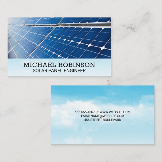 パネル太陽の | 雲と空 名刺 (正面/裏面)