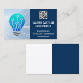 パネル太陽の | 電球 | QRスキャンコード 名刺 (正面/裏面)