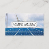 パネル太陽の | 風力タービン 名刺 (正面)
