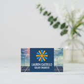 パネル太陽の | 風車 | エネルギー 名刺 (スタンド正面)