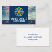 パネル太陽の | 風車 | エネルギー 名刺 (正面/裏面)