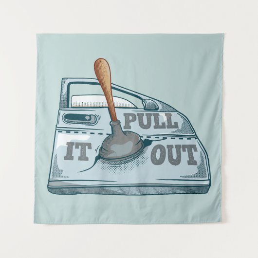 パネル打ち車のワークショップ タペストリー (正面)