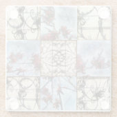 パネル抽象芸術ス絵画クロール ガラスコースター (裏面)