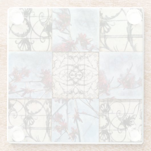 パネル抽象芸術ス絵画クロール ガラスコースター (裏面)