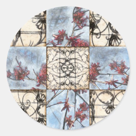 パネル抽象芸術ス絵画クロール ラウンドシール (正面)