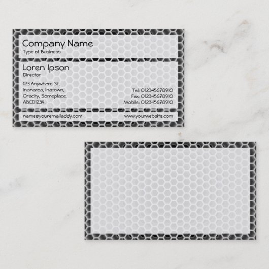 パネル02 – ハニカム 名刺 (正面/裏面)