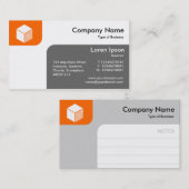 パネル – オレンジとグレー 名刺 (正面/裏面)