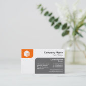 パネル – オレンジとグレー 名刺 (スタンド正面)