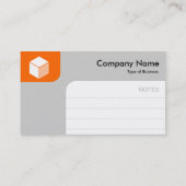 パネル – オレンジとグレー 名刺 (裏面)