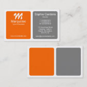 パネル – オレンジとグレー 名刺 (正面/裏面)