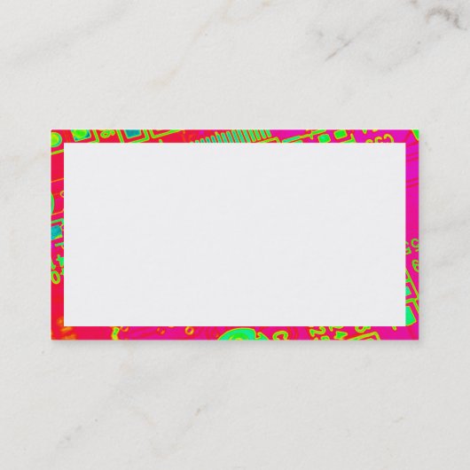 パネル – カラフル抽象芸術回路 名刺 (裏面)