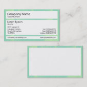 パネル – ガラス製バンド緑の濃淡 名刺 (正面/裏面)