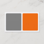 パネル – グレーとオレンジ 名刺 (裏面)