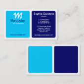 パネル – ダークブルー、ライトブルー、ホワイト 名刺 (正面/裏面)