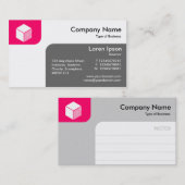 パネル – ネオン赤とグレー 名刺 (正面/裏面)