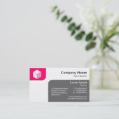 パネル – ネオン赤とグレー 名刺 (スタンド正面)