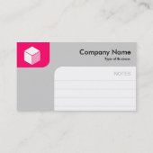 パネル – ネオン赤とグレー 名刺 (裏面)
