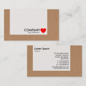 パネル – ハート – 段ボール箱 名刺 (正面/裏面)