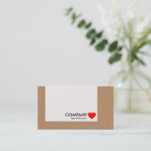 パネル – ハート – 段ボール箱 名刺 (スタンド正面)