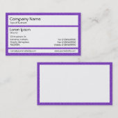 パネル – バイオレットプラスチック製椅子 名刺 (正面/裏面)