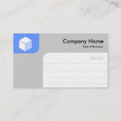 パネル – ベビーブルーとグレー 名刺 (裏面)