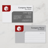 パネル – ルビーとグレー 名刺 (正面/裏面)