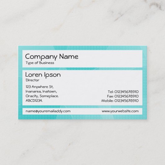 パネル – 水色の曲線 名刺 (正面)