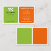 パネル-火星の緑およびオレンジ 名刺 (正面/裏面)