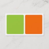 パネル-火星の緑およびオレンジ 名刺 (裏面)